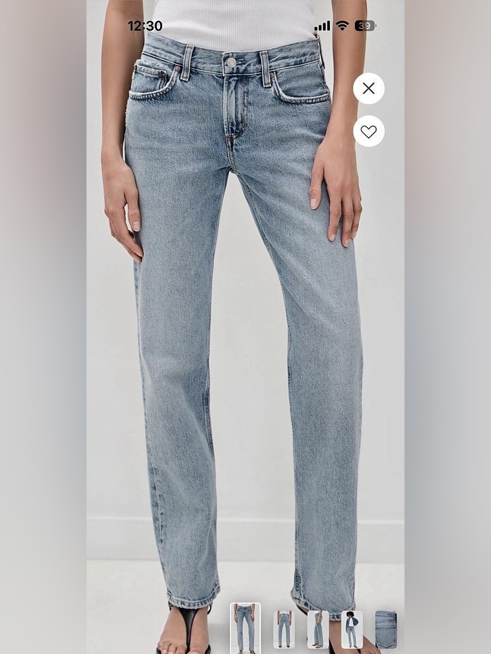 AGOLDE Low Rise Loose Jeans Straight Leg